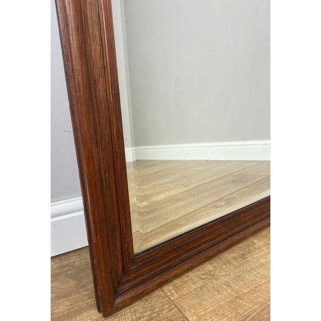 French Style Wall Mirror in Oak For Sale - Image 11 of 14