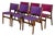 Rosewood Dining Chairs in Style of Erik Buch Upholstered Mid-Century Seating Set of 6 Denmark 1960s For Sale