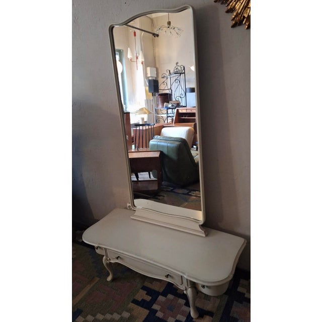 Vintage Boho Standing Hall Mirror, 1970 For Sale - Image 4 of 6
