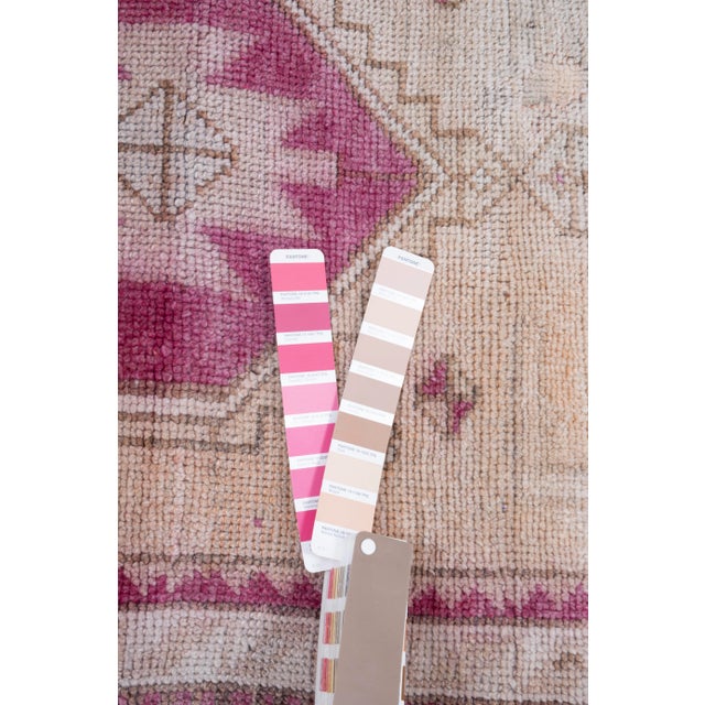 Mid 20th Century Pink Vintage Herki Runner 2'8'' X 11'6'' For Sale - Image 10 of 11