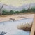 American Signed Vintage Coastal Marsh Landscape Painting in Carved Gilt Wood Frame, 24x28 For Sale - Image 3 of 8