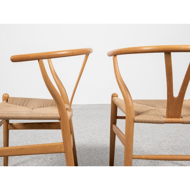 Set of Mid-Century Wishbone Chairs by Hans Wegner for Carl Hansen & Søn For Sale - Image 6 of 12