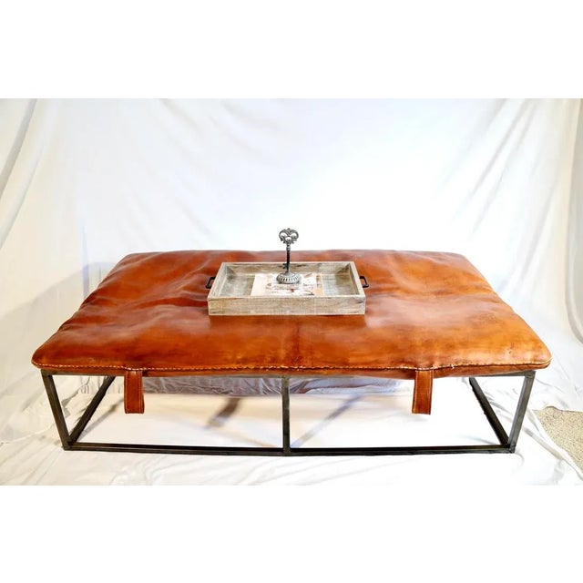 Vintage Leather Gym Mat Coffee Table For Sale - Image 9 of 13