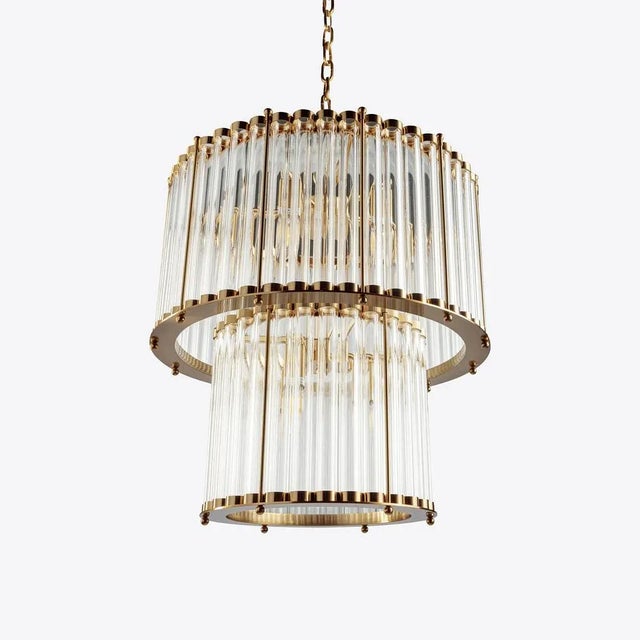 The Double Monza Chandelier from Pure White Lines For Sale - Image 6 of 11