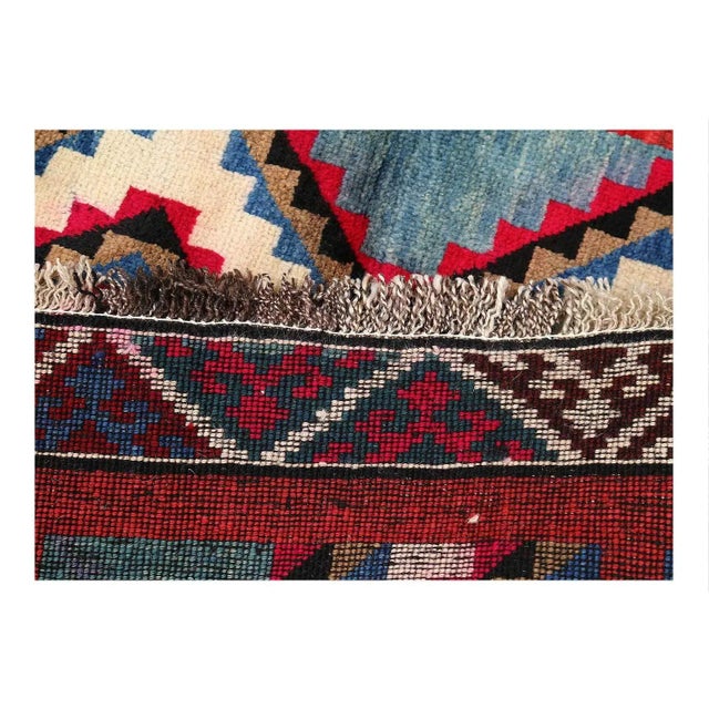 Fine Hand Knotted Persian Vintage Shiraz Runner For Sale - Image 4 of 5