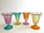 Vintage Mid Century Modern Frosted Glass Multicolor Pastel Parfait Tulip Dessert Cups - Set of 4 For Sale - Image 11 of 13