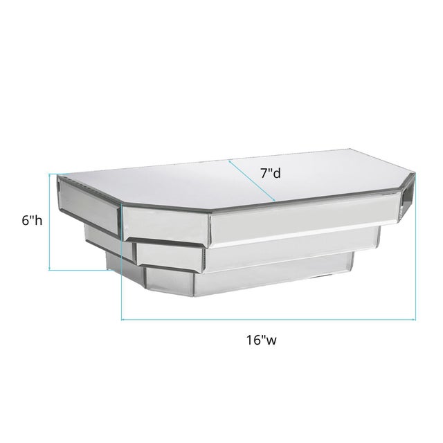 Silver Mirrored Wall Shelf For Sale - Image 8 of 10