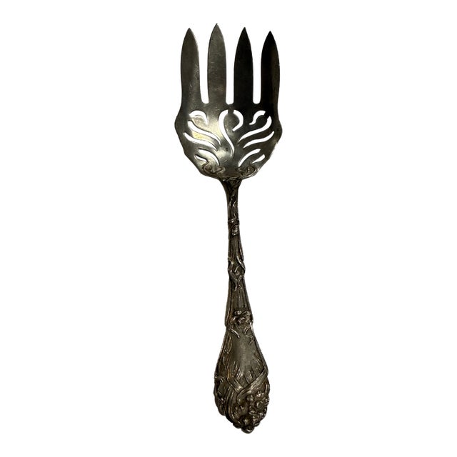 1902 Sterling Silver, Asparagus, Fork 1902 For Sale
