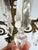 Antique Brass Soldier Victorian 3 Arm Girandole Candlestick With Marble Base & Prisms For Sale - Image 11 of 17