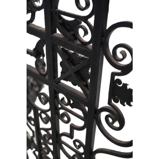 Maitland Smith Wrought Iron & Bronze Room Divider Screen For Sale - Image 9 of 14