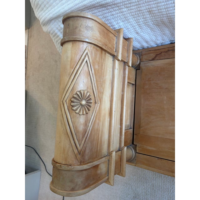 Wood 19th Century Primitive Bench or Day Bed Neoclassical Directoire Antique For Sale - Image 7 of 8