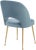 Transitional Swell Sea Blue Velvet Chair For Sale - Image 3 of 7