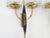 Wall Lights in Steel, Brass & Glass for Maison Arlus in the style of Felix Agostini, 1950s, Set of 2 For Sale - Image 6 of 10