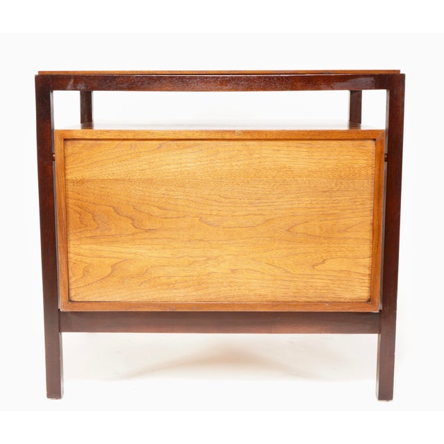 John Stuart Mid Century Modern Walnut Nightstand by John Stuart For Sale - Image 4 of 12