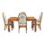 Vintage Hollywood Regency Burl Wood Dining Set, 1970s, Mid-Century Modern, Mid-Century For Sale