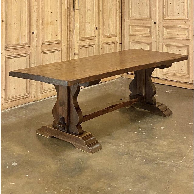 Antique Country French Rustic Trestle Dining Table Chairish