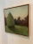 Modern Signed Acrylic on Canvas Landscape Painting of Trees and Shadow in Wood Frame For Sale - Image 3 of 9