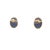 A pair of stud earrings featuring cabochon-cut Lapis Lazuli stones. These are oval shape stud earrings. They are mounted...