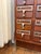 Wood Vintage Library Card Catalog Cabinet- Large Solid Wood Apothecary Style For Sale - Image 7 of 10