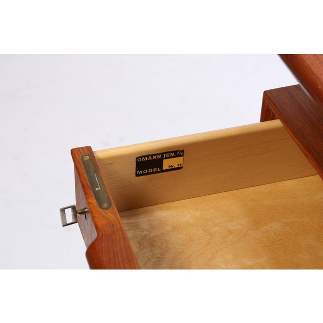 Mid-Century Danish Model 75 Desk in Teak by Gunni Omann for Omann Jun, 1960s For Sale - Image 12 of 18