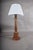 Neo-Classical Turned Wood and Brass Column Table Lamp with Pleated Shade, 1950s For Sale - Image 10 of 11