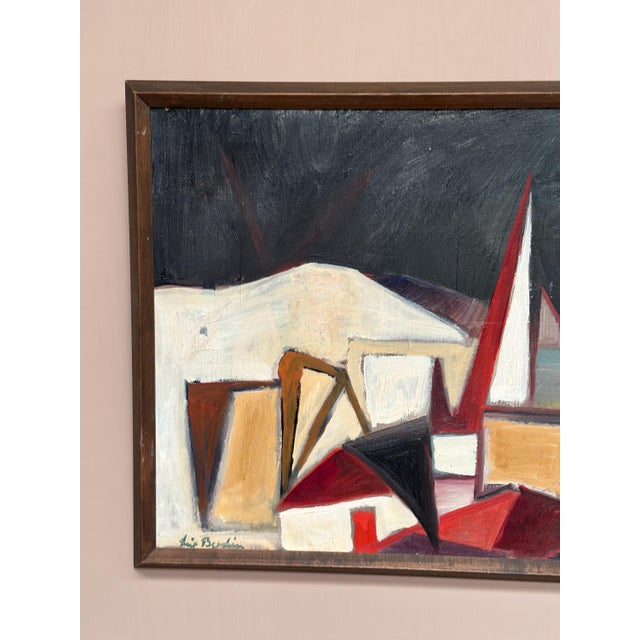 Leif Bodin, Facades, 1950s, Oil on Canvas, Framed For Sale - Image 4 of 18