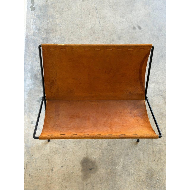 Brown Suede Leather Folding Magazine Holder Mid-Century Modern Vintage For Sale In Los Angeles - Image 6 of 11
