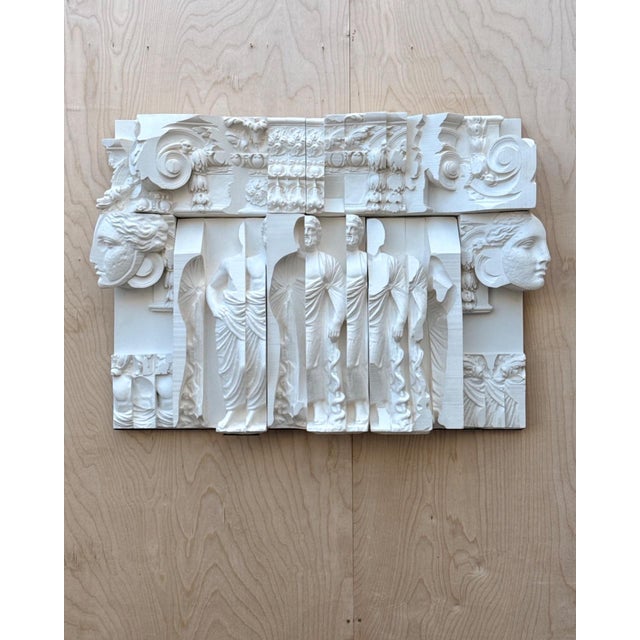 Late 20th Century Vintage White Relief Sculpture Panel For Sale - Image 5 of 12