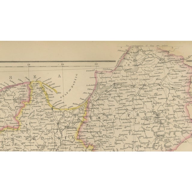 Antique Map of Prussia and Mecklenburg, Germany, 1860s For Sale - Image 6 of 10