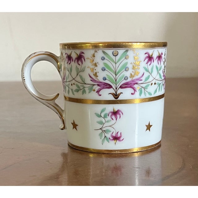 French Antique Early 19th Century French Empire Paris Porcelain Coffee Cup or Can by Dihl Circa 1800 For Sale - Image 3 of 17
