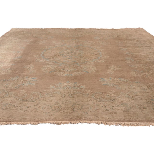 Chippendale Mid 20th Century Mid 20th Century Vintage Persian Sarouk Rug - 07’06 X 09’02 For Sale - Image 3 of 9