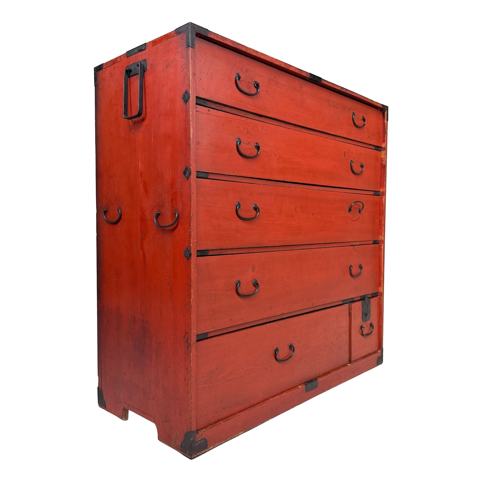 Red Tansu Chest of Drawers, Japan, 1920s | Chairish
