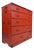 Red Tansu Chest of Drawers, Japan, 1920s For Sale