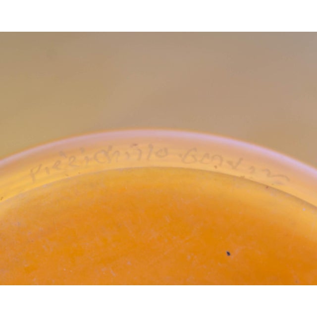 Orange Bruce Pizzichillo Dari Gordon Signed Oversized Art Glass Centerpiece Bowl For Sale - Image 8 of 8