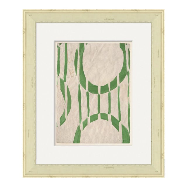 Circle Series - Green 4 by Dana Gibson, Framed Art Print For Sale