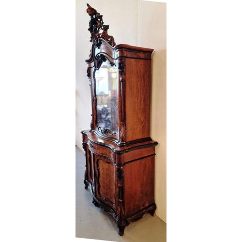 Dutch Carved Cabinet in Walnut For Sale - Image 5 of 14