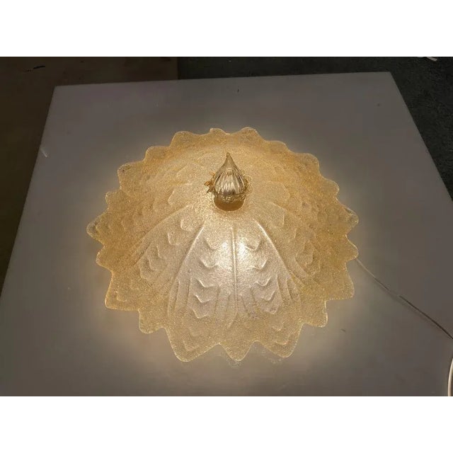 Murano glass flushmounts set of 2 height 35 cm width 50 cm features 2 lights requires e27 light bulbs new wiring installed...