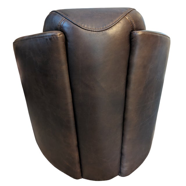 Restoration Hardware Leather Rocket Club Chair Aviator Collection For Sale - Image 6 of 10