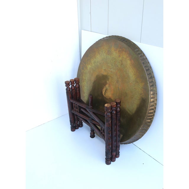 Moroccan Tray Table Brass Moorish, Circa Mid-20th Century For Sale - Image 9 of 9