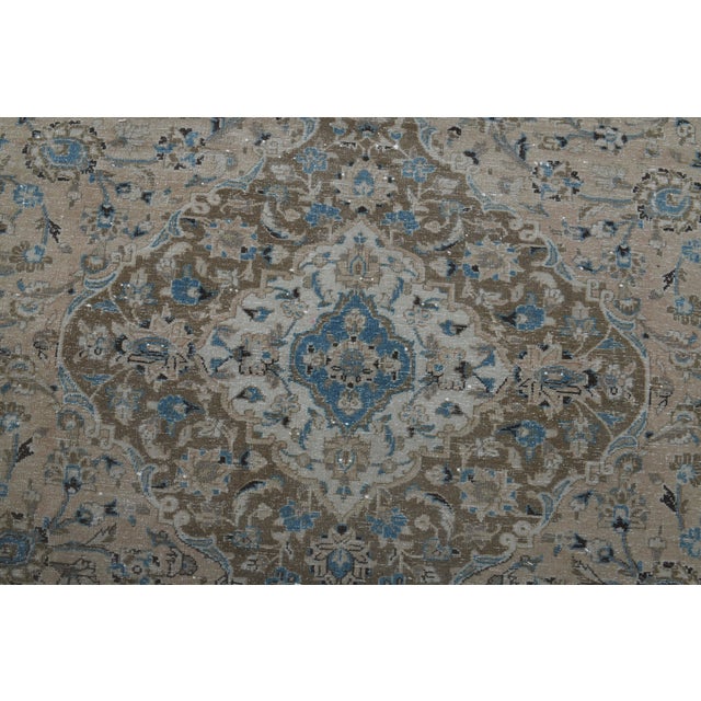 Brown 1970s Vintage Persian Handknotted Wool Brown Oversize Area Rug For Sale - Image 8 of 11