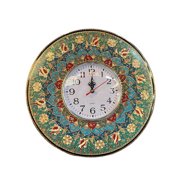 Handmade Colorful Copper Clock For Sale - Image 10 of 10