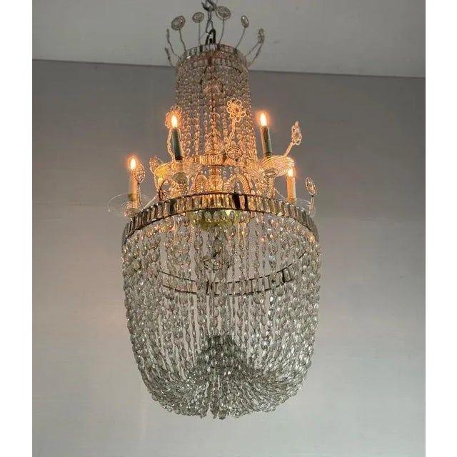 Navette Cut Crystal Chandelier, 1800 For Sale - Image 14 of 15