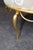 Art Deco Andre Arbus Art Deco Style Gilt Iron Circular Upholstered Stool For Sale - Image 3 of 6