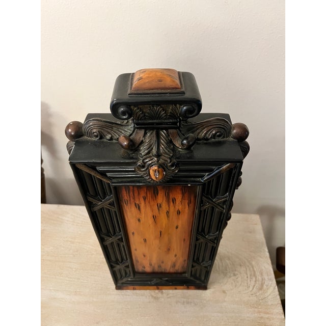 Baroque Antique Baroque Style Architectural Ceramic Decanter Bottle With Stopper For Sale - Image 3 of 7