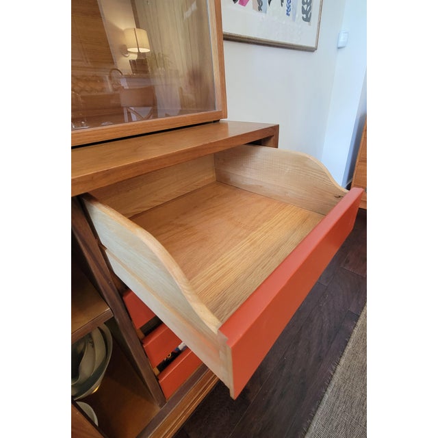 Brown 1950s Scandinavian Teak China Cabinet For Sale - Image 8 of 13