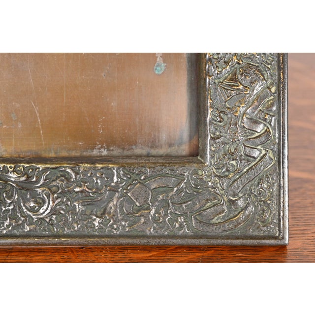 Louis Comfort Tiffany Furnaces Large Bronze Picture Frame, 1920s For Sale In South Bend - Image 6 of 12