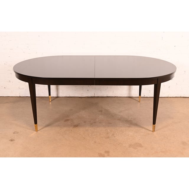 Wood Thomas Pheasant for Baker Furniture French Regency Mahogany Extension Dining Table | Newly Refinished For Sale - Image 7 of 15