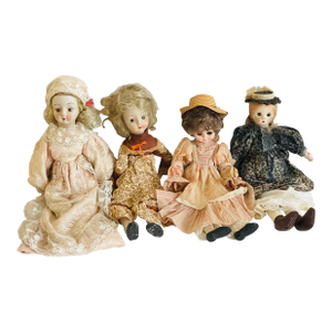 4 Vintage Collectible Dolls Toys