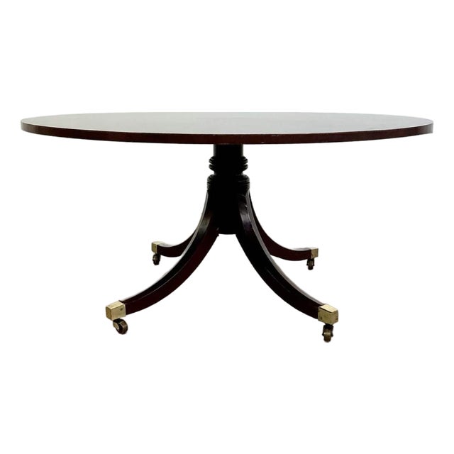 1980s Baker Furniture English Regency Style Center Table For Sale