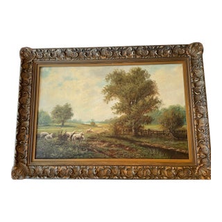 Antique 19th Century Pastoral Landscape C M Chase For Sale